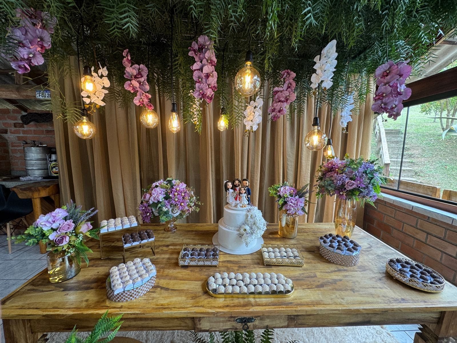 Mesa de doces para casamento